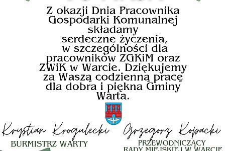 Dzień Pracownika Gospodarki Komunalnej