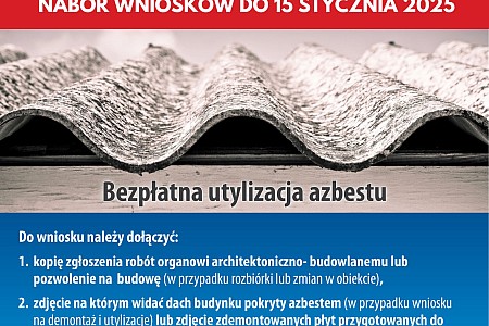 Rusza nabór wniosków na utylizację azbestu!