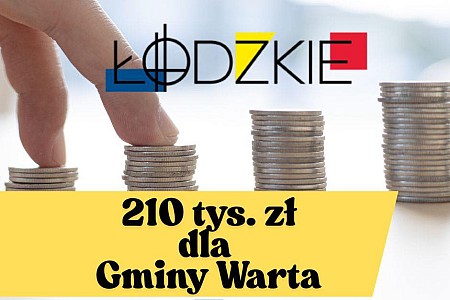 210 tys. zł dla Gminy Warta