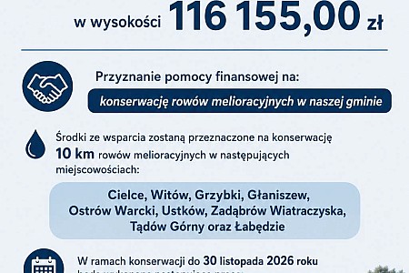 Dobra wiadomość dla mieszkańców Gminy Warta!